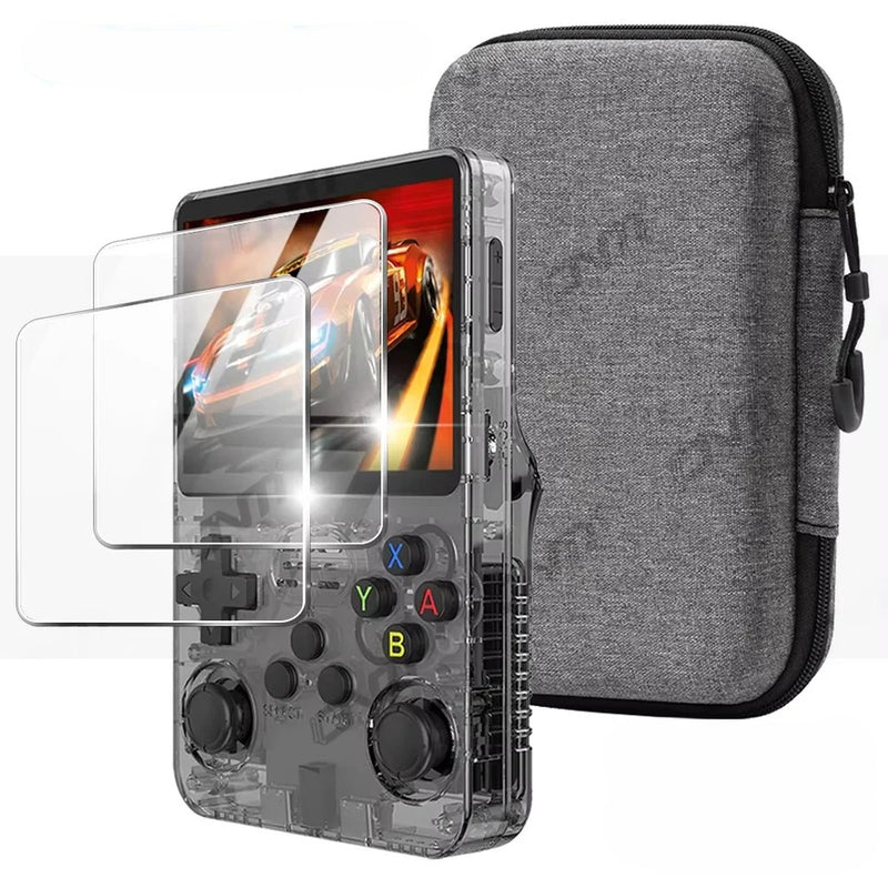 باقة الحماية : واقي شاشة زجاجي + حقيبة محمولة